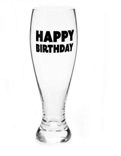 Happy Birthday Pilsner Glass