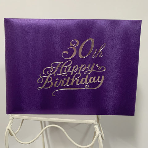 Guest Book 30th Purple/Silver in Box