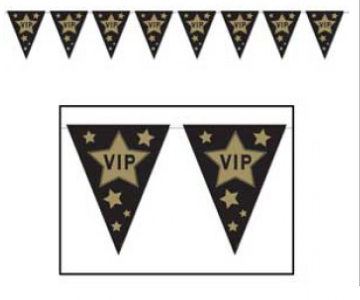 Banner Pennant VIP Gold Stars