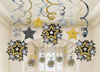 HOLLYWOOD MEGA PACK SWIRL DECORATIONS