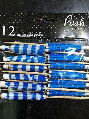 Umbrella Picks Blue
