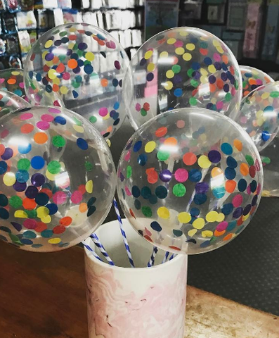 Mini Confetti Cake Topper Balloon