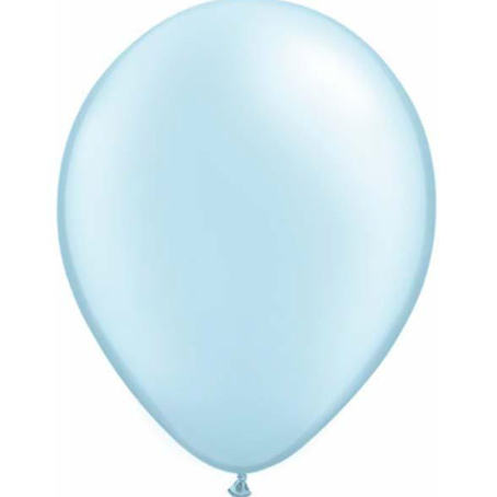 Pearl Light Blue Latex Balloons Pack of 25