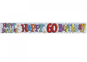 Foil Banner Happy 60th