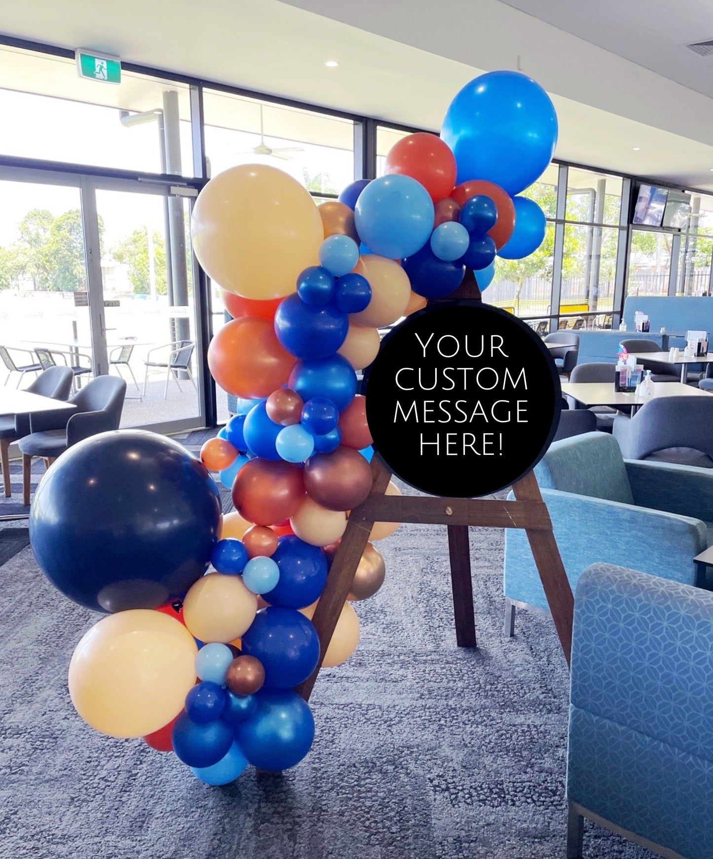 Balloon Garland + Sign & Easel Hire