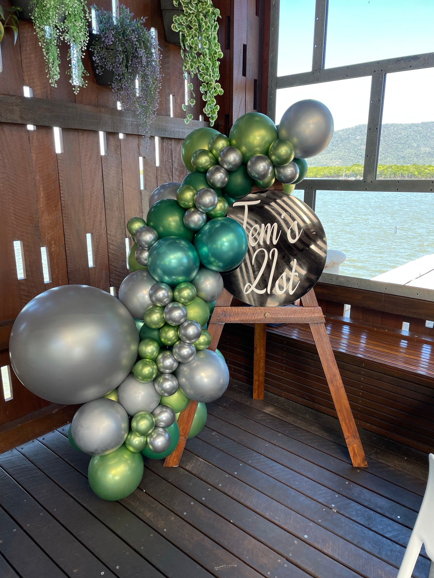 Balloon Garland + Sign & Easel Hire