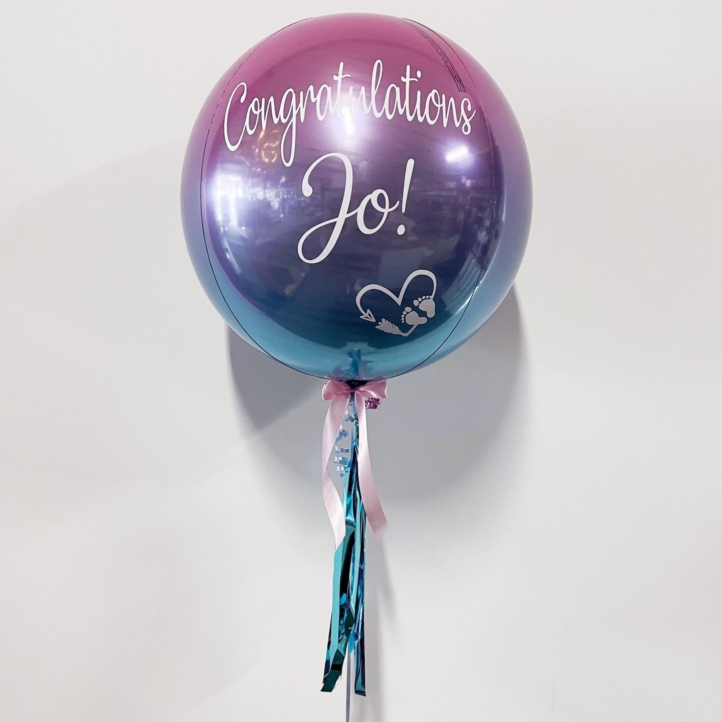 Personalised Ombre Orbz Balloon