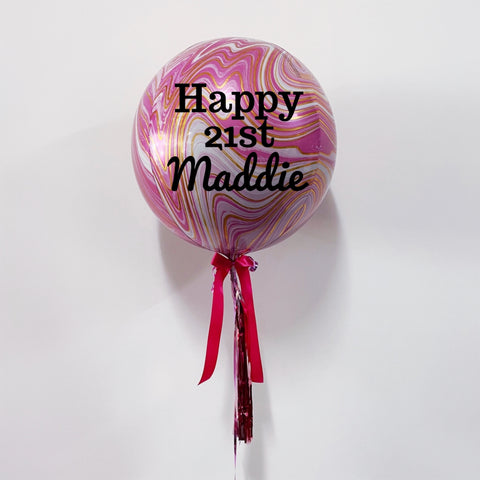 Personalised Marbled Orbz Balloon