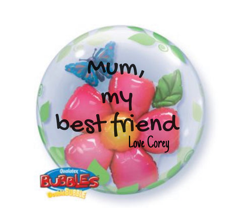 Customised Mother’s Day Flower Double Bubble